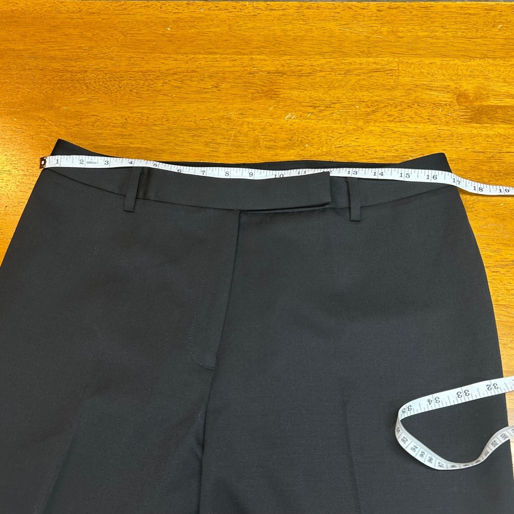 Brooks Brothers Petite 12P Black 100% Wool Bemberg Lined Straight Dress Pants - Picture 9 of 13
